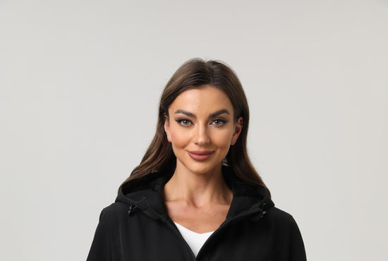 Women's Hooded Softshell Jacket with Side Arm Pocket