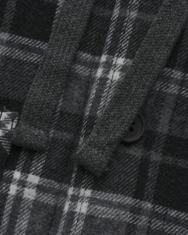 Slate Grey White Plaid